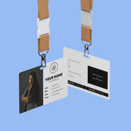 ID-Strichcode Mitarbeiter-Foto Modernes Minimal Sc Ausweis