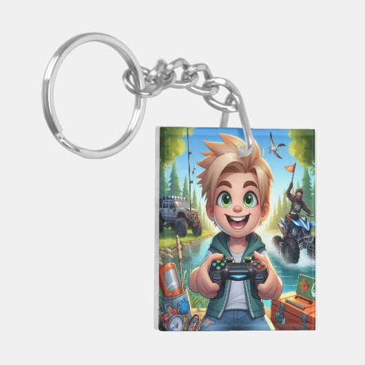 ID-Tag des Kindes Schlüsselanhänger (Vorderseite links)