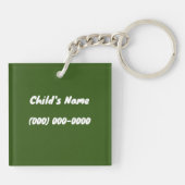 ID-Tag des Kindes Schlüsselanhänger (Rückseite)