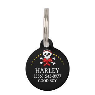 ID-Tag für Haustiere: Skull und Crossbones Tiermarke