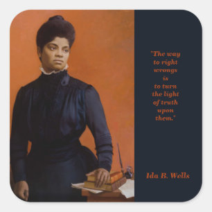 IDA B. Wells Civil berichtigt Quadratischer Aufkleber