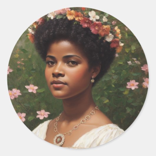 Ida B Wells Floral Art Tribute Runder Aufkleber (Vorderseite)