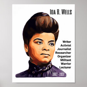 Ida B Wells Schwarzer Stolz Frauen Geschichtsmonat Poster