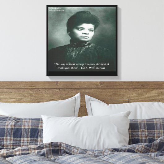 Ida B Wells Suche Wahrheit Canvas Print Leinwanddruck (Insitu (Schlafzimmer))