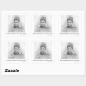 Ida B. Wells Suffrage Zivil Rights Leader Zitat Quadratischer Aufkleber (Blatt)