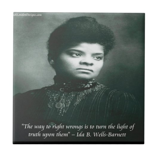 Ida B Wells & Truth Quote Fliese (Vorderseite)