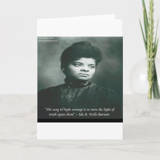 Ida B Wells & Truth Quote Karte (Vorderseite)