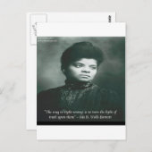 Ida B Wells & Truth Quote Postkarte (Vorne/Hinten)