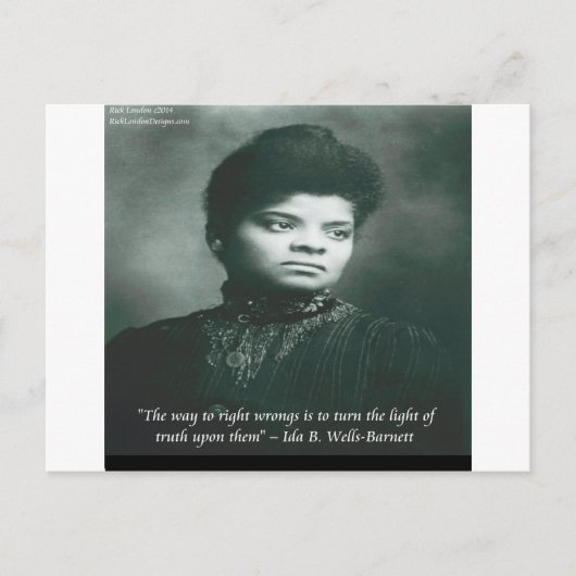 Ida B Wells & Truth Quote Postkarte (Vorderseite)