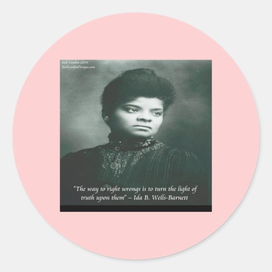 Ida B Wells & Truth Quote Runder Aufkleber (Vorderseite)