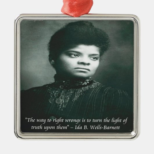 Ida B Wells & Truth Quote Silbernes Ornament (Vorne)