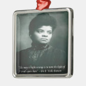 Ida B Wells & Truth Quote Silbernes Ornament (Links)