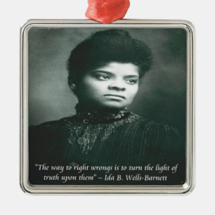 Ida B Wells & Truth Zitat Silbernes Ornament