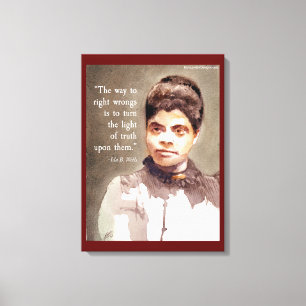 Ida B Wells und "Recht und Unrecht" Zitat Leinwanddruck