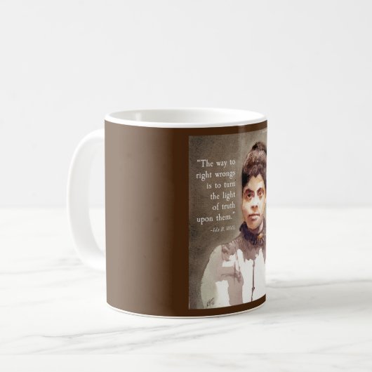 Ida B Wells und Zitat "Wahrheit" Kaffeetasse (Vorderseite Links)