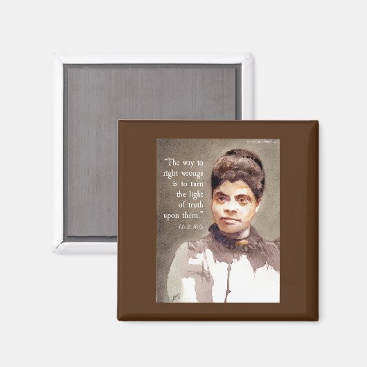 Ida B Wells und Zitat "Wahrheit" Magnet (Vorderseite/Rückseite)