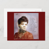 Ida B Wells & Zitat Aquarellmalerei Postkarte (Vorne/Hinten)