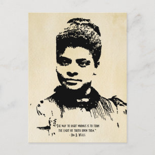 Ida B Wells Zitat des Lichts der Wahrheit Postkarte