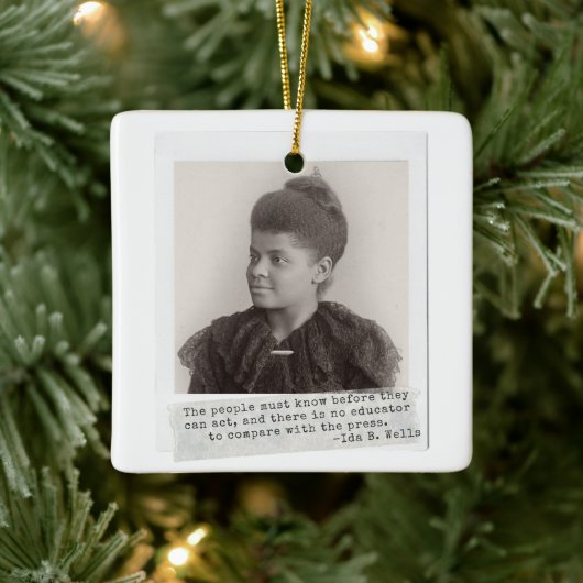 Ida B. Wells Zitat - Große schwarze Frauen in der Keramikornament (Baum)