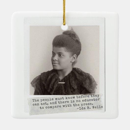 Ida B. Wells Zitat - Große schwarze Frauen in der  Keramikornament (Rückseite)