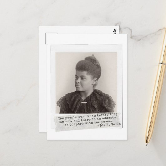 Ida B. Wells Zitat - Große schwarze Frauen in der Postkarte (Vorderseite/Rückseite Beispiel)