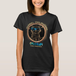 Idabel Oklahoma Total Solar Eclipse 2024 Cat Lover T-Shirt