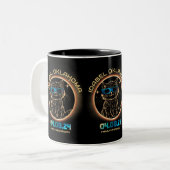 Idabel Oklahoma Total Solar Eclipse 2024 Cat Lover Zweifarbige Tasse (Vorderseite Links)