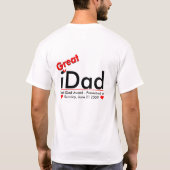 iDad T - Shirt - Beste iDad-Auszeichnung verliehen (Rückseite)