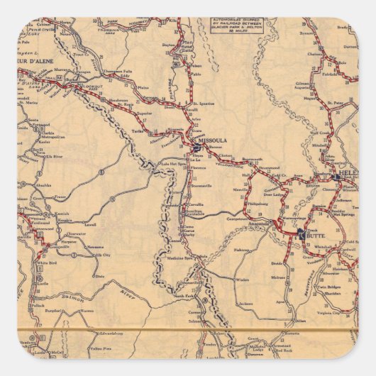 Idaho 2 quadratischer aufkleber (Vorderseite)