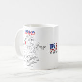 Idaho American Staat auf einer Karte und nützliche Kaffeetasse (Vorderseite Links)