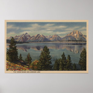 Idaho - Ansicht der Teton Strecke u. des Jackson Poster