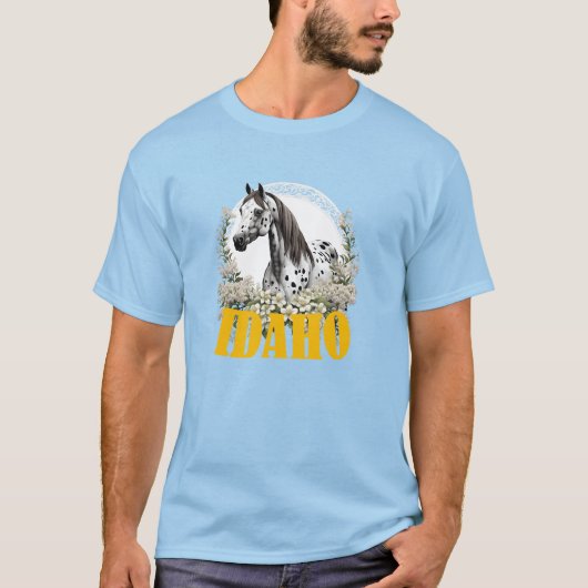 Idaho Appaloosa mit grenzübergreifendem T - Shirt (Vorderseite)