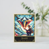 Idaho | Art Deco Postkarte (Stehend Vorderseite)