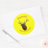 Idaho Attitude Runder Aufkleber (Umschlag)