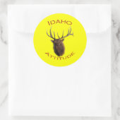 Idaho Attitude Runder Aufkleber (Tasche)
