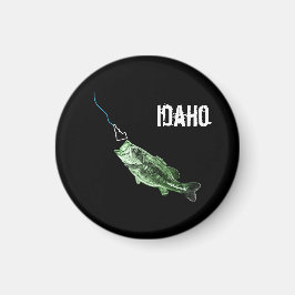 IDAHO BASS - HIER FISCHEREI - STREKENDE IDAHO MAGNET