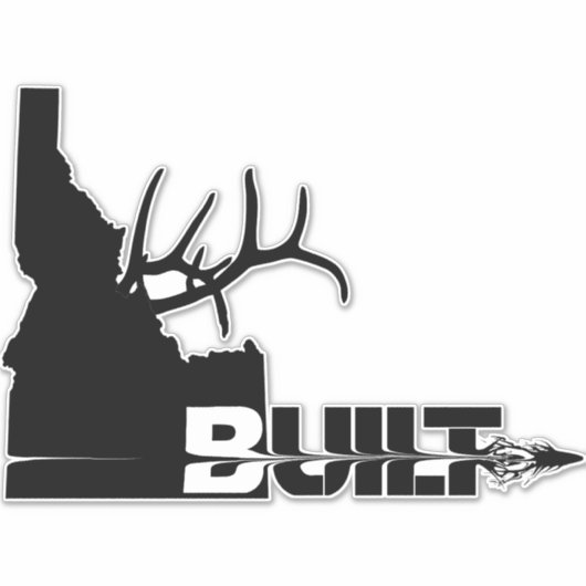 Idaho baut Elk Hunter Vinyl Decal Aufkleber (Vorderseite)