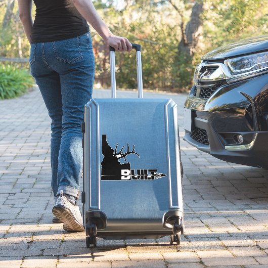 Idaho baut Elk Hunter Vinyl Decal Aufkleber (Koffer Insitu)