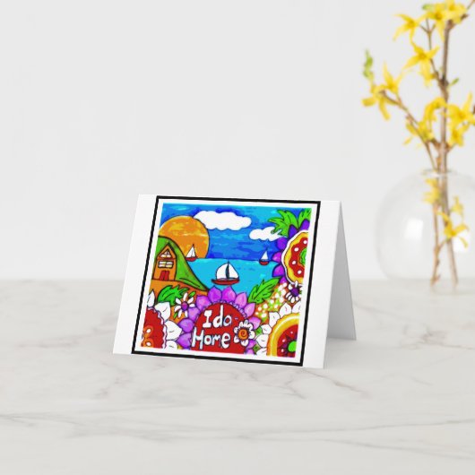 Idaho begrüßen, Idahome, Realtor, IDA-Zuhause-Spaß Karte (Gelbe Blume)