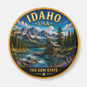 Idaho Bergwildnis Outdoor-Reise Magnet