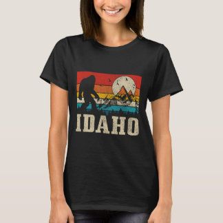 Idaho Bigfoot Vintage Berge Wandern Camping Hun T-Shirt