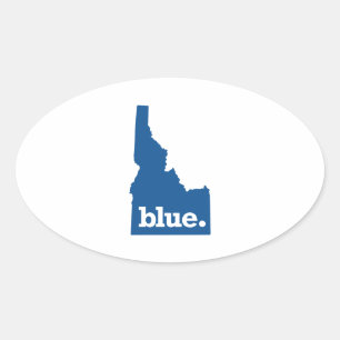IDAHO BLauer STAAT Ovaler Aufkleber