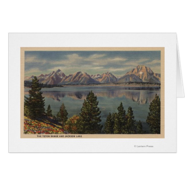 Idaho - Blick auf die Teton Range & Jackson Lake (Vorderseite (Horizontal))