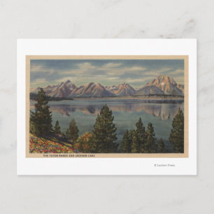Idaho - Blick auf die Teton Range & Jackson Lake Postkarte