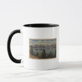 Idaho - Blick auf die Teton Range & Jackson Lake Tasse (Links)