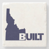 Idaho Built (Dark Blue) Stone Untersetzer (Vorderseite)