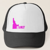Idaho Built (Hot Pink) Trucker Hat Truckerkappe (Vorderseite)