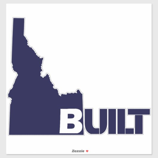 Idaho Built Vinyl Decal Dark Blue Aufkleber (Blatt)