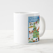 Idaho Cartoon Karte Jumbo-Tasse (Vorderseite Rechts)