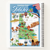 Idaho Cartoon Map Notizblock (Rückseite)